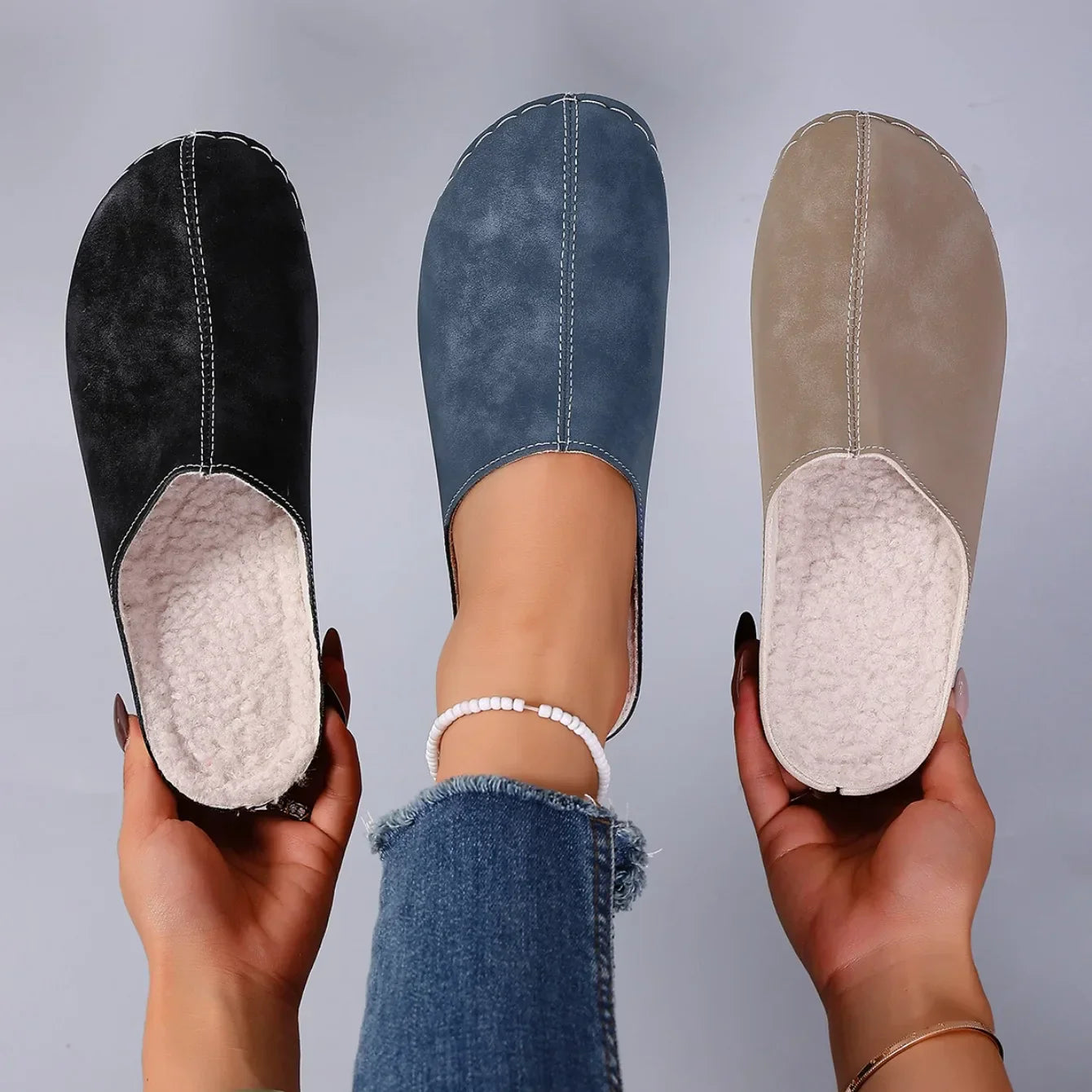 Happy™ WedgeSlippers: Kvinders Lukkede Tå Let At Smutte-På Wedge Sutsko