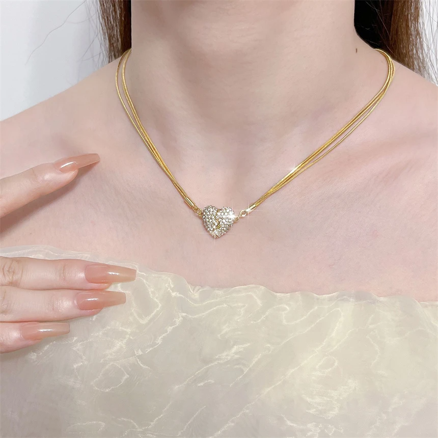 Jewelance™ MagneticHeart 1+1 GRATIS: Elegant Tidless Design Magnetisk Hjerte Halskæde