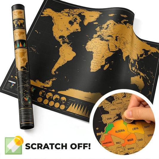 ExploreMap 1+1 GRATIS - Skrap Slukket Utforske Verden Reise Tracker Vise Kart