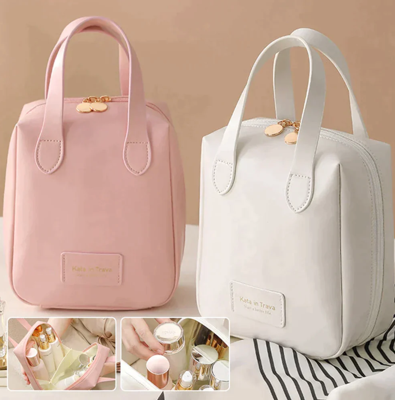 Icone™ MakeupBag: Multifunksjonell Utvidbar Sminkepung
