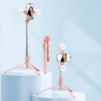 SelfieStick - Selfie Stick Med Dobbelt Lys
