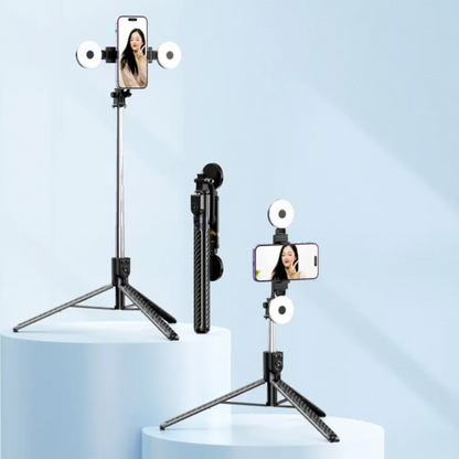 SelfieStick - Selfie Stick Med Dobbelt Lys