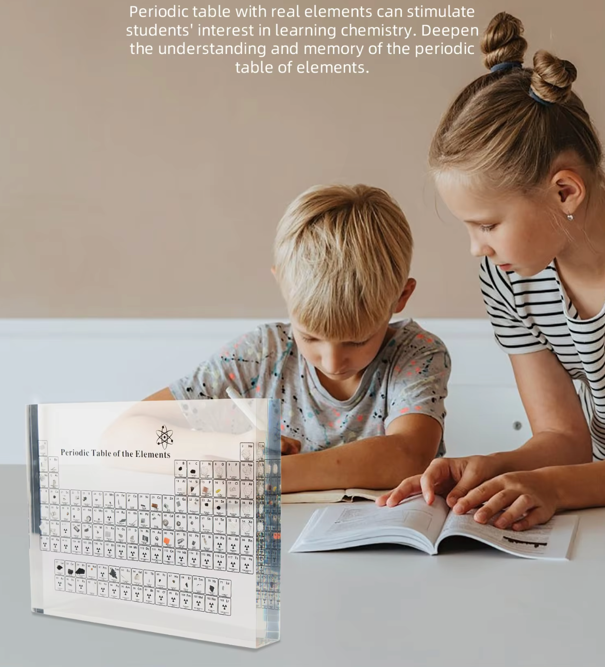 Ledsen™ PeriodicTable: Glass Periodisk Tabell Elementer Med Lys
