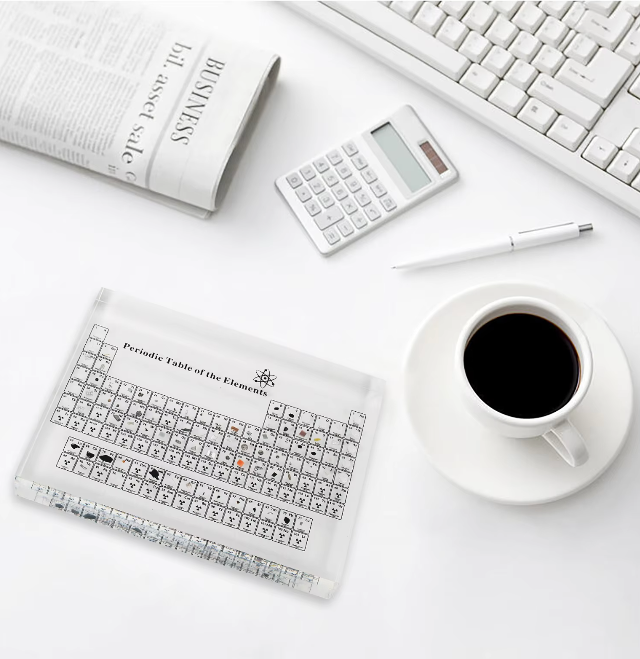 Ledsen™ PeriodicTable: Glass Periodisk Tabell Elementer Med Lys