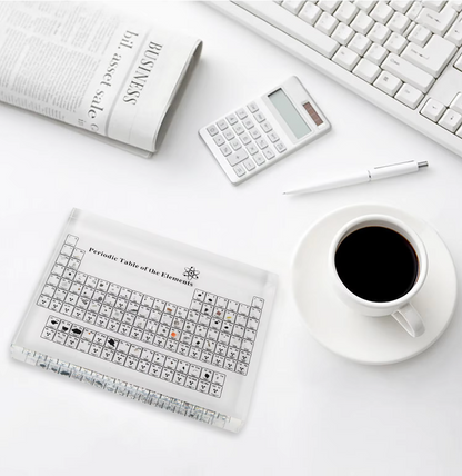 Ledsen™ PeriodicTable: Glass Periodisk Tabell Elementer Med Lys