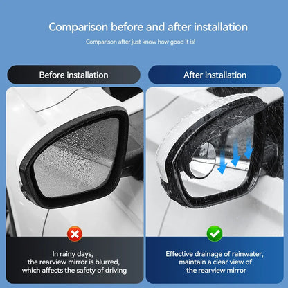MirrorVisors 1+1 GRATIS: Bilsidespeil Regn Øyenbryn Blindsone Speil Visirer