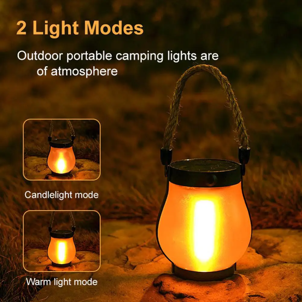 Ledsen™ SolarLantern: Solcelledrevet LED Flimrende Flamme Stilfull Solcellelykt