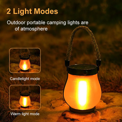 Ledsen™ SolarLantern: Solcelledrevet LED Flimrende Flamme Stilfull Solcellelykt