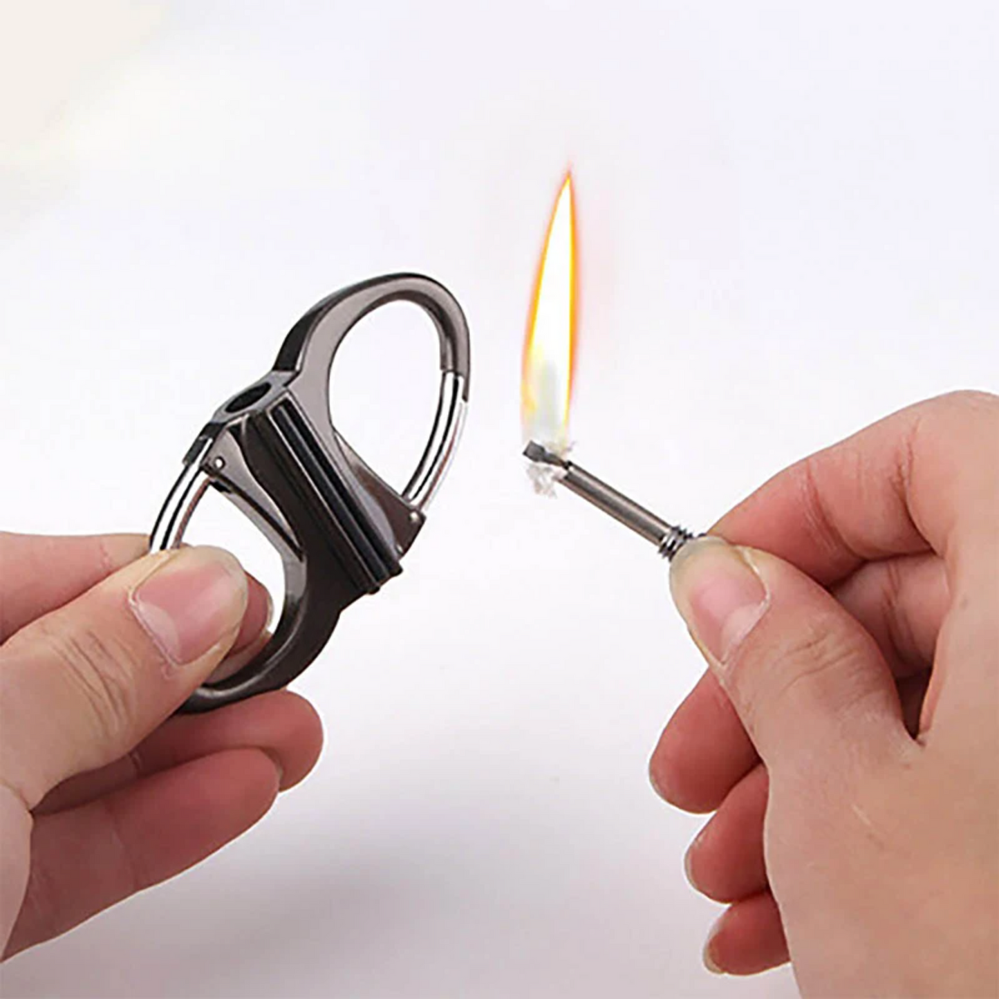 CompactLighter 1+1 GRATIS: Påfyllbar 2-I-1 Karabinkrok Permanent Kompakt Lighter