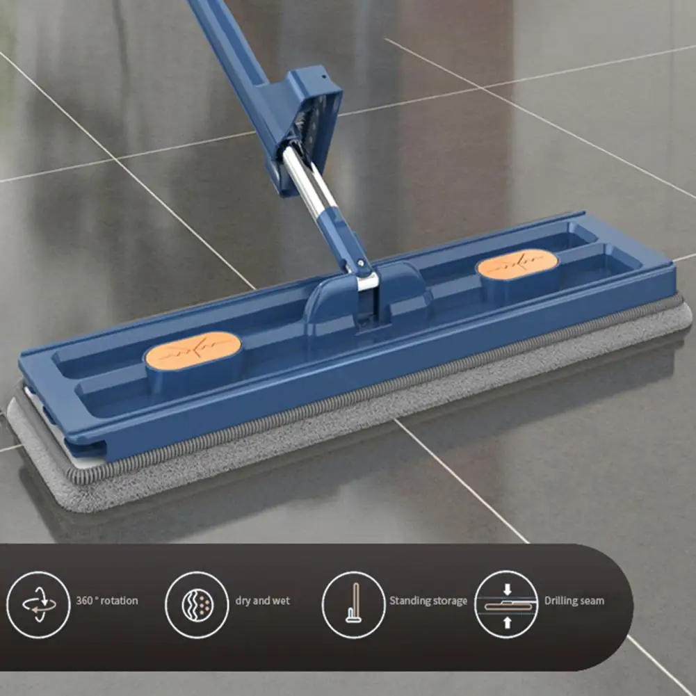 Cleaner Pro° RotatingMop: Sterkt Håndtak Enkel Rengjøring 360° Roterende Flat Mopp