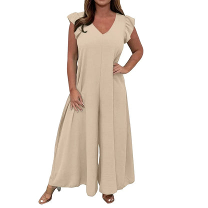 Icone™ CasualJumpsuit: Med volanger, vide ben Casual Jumpsuit