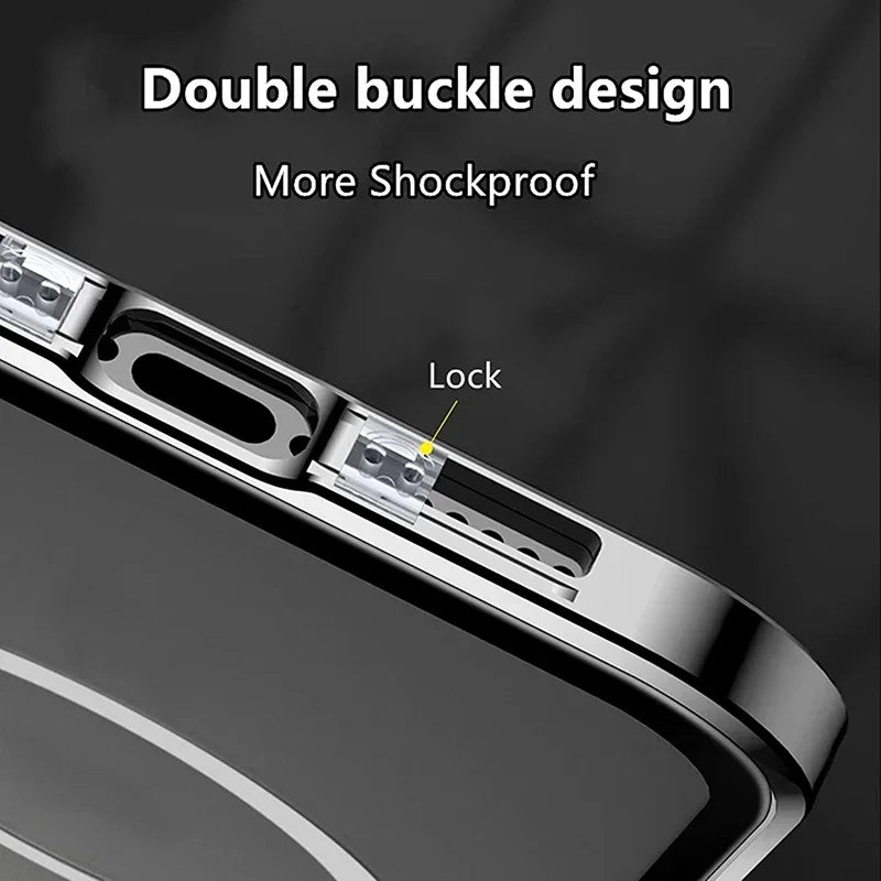 MagneticCase: Fuldt Beskyttende Dobbelt-Sidet Gennemsigtig Magnetisk Etui