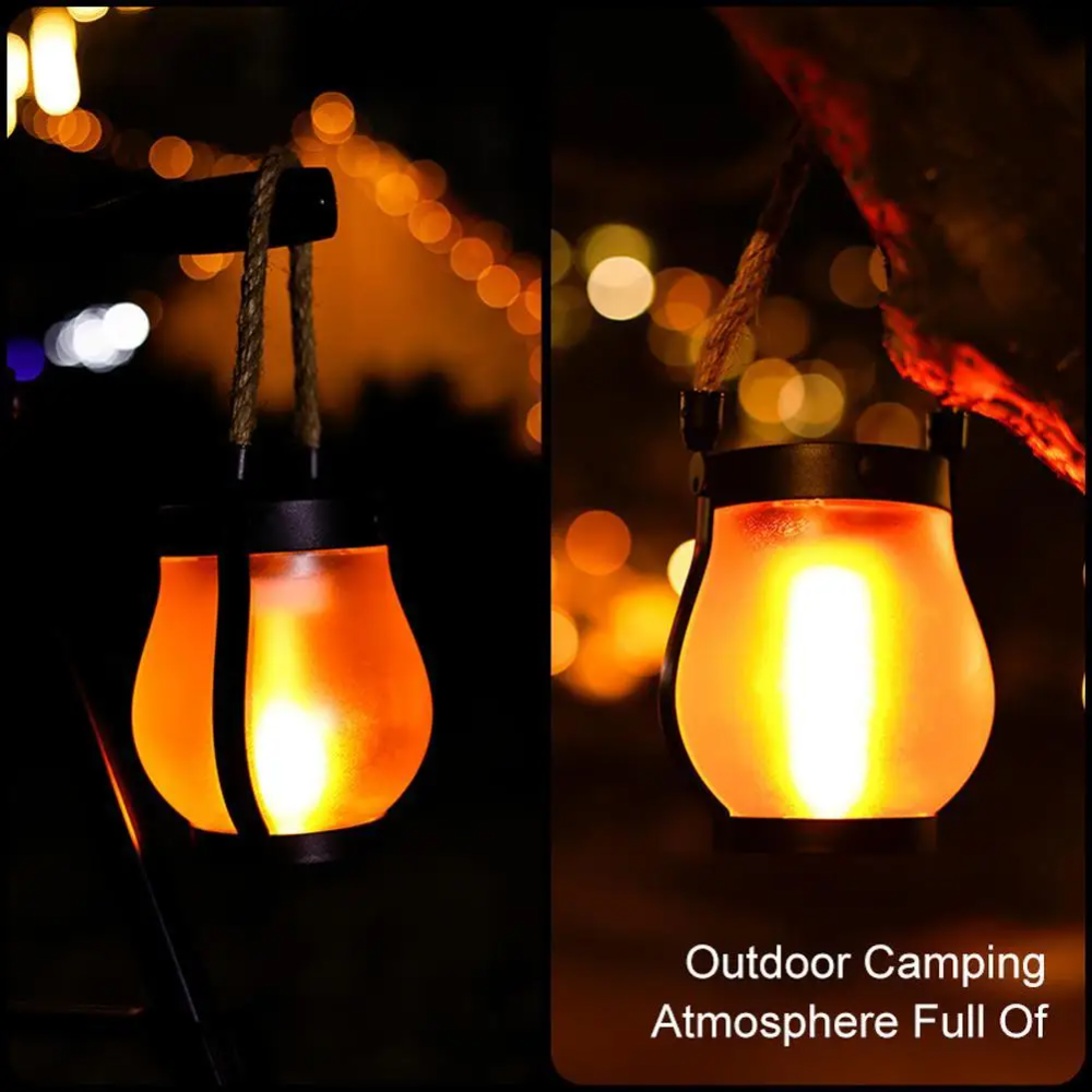 Ledsen™ SolarLantern: Solcelledrevet LED Flimrende Flamme Stilfull Solcellelykt