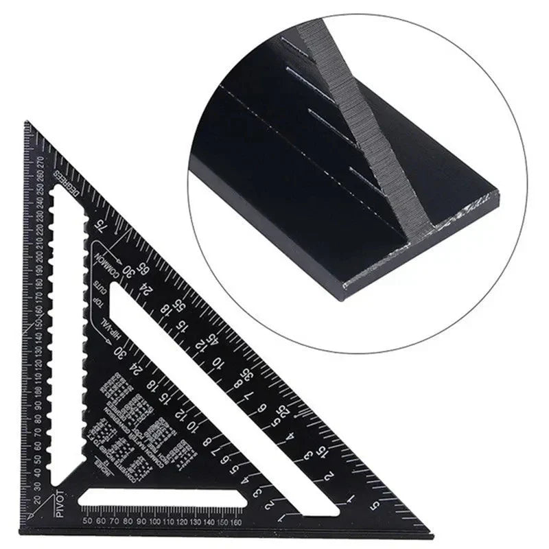 TriangleRuler - Aluminiumslegering Trekantlinjal Til Trebearbeiding