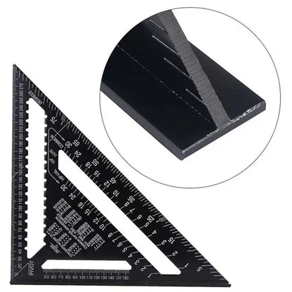 TriangleRuler - Aluminiumslegering Trekantlinjal Til Trebearbeiding