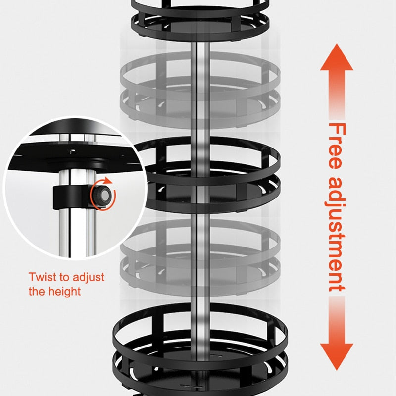 Globetrek° RotatingRack - 360° Roterbar Oppbevaringshylle For Flere Formål