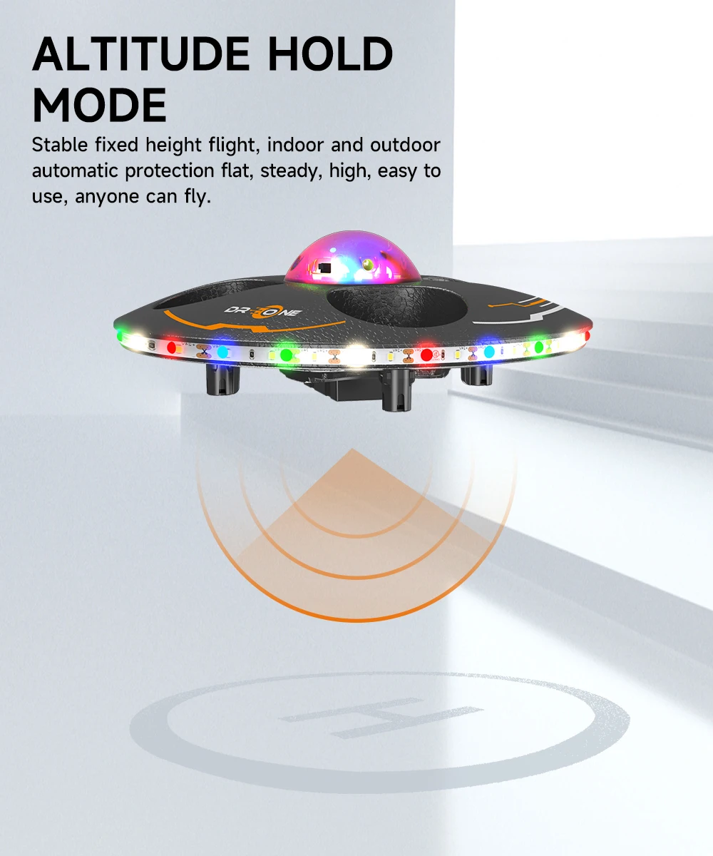 Kletshuts™ UFODrone: Enkel Kontroll Høytflygende UFO Drone