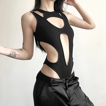 Icone™ MeshBodysuit: Dame Hull-ut Langermet Mesh Bodysuit