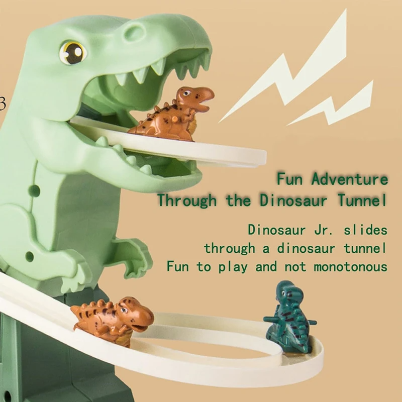 Kletshuts™ DinoSlide: Automatisk Dino Slide Spor Leketøy For Barn