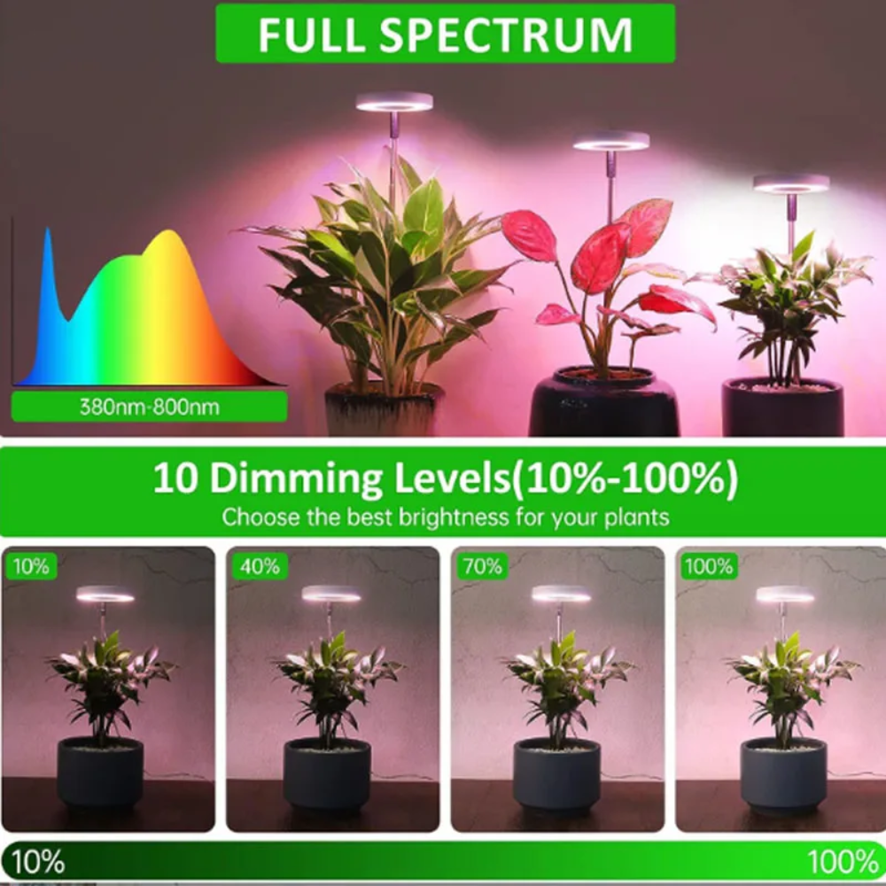 Ledsen™ PlantLamp: Justerbar Innendørs LED Vekst Lys Plante Lampe
