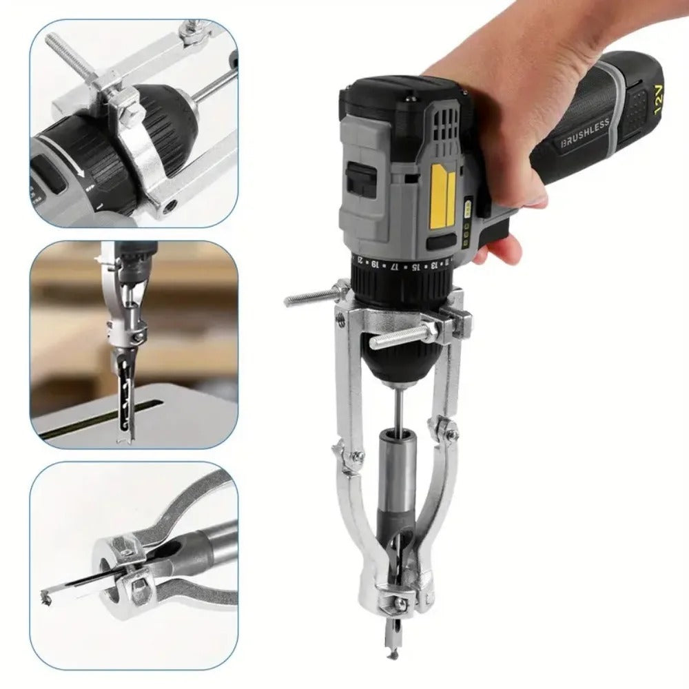DrillBracket - Trebearbeiding Firkantet Hull Bor Bits Adapter Brakett