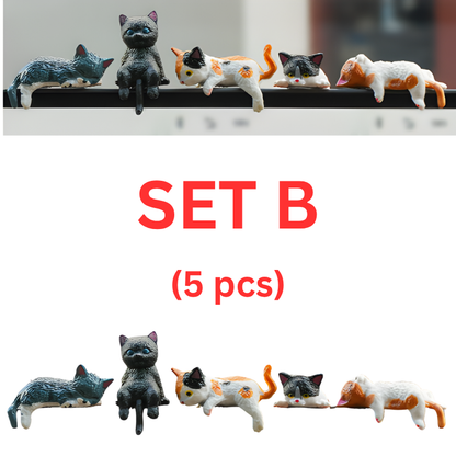 DeskFigurines™ 1+1 GRATIS - Stilfuldt Søde Minimalistiske Katte Skrivebords Figurer Sæt