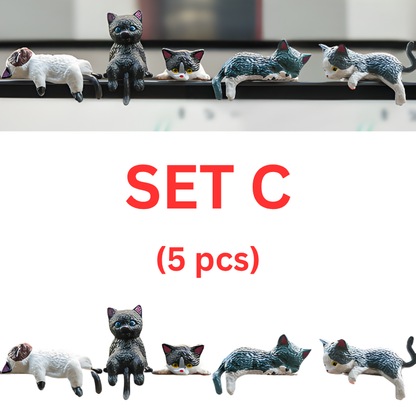 DeskFigurines™ 1+1 GRATIS - Stilfuldt Søde Minimalistiske Katte Skrivebords Figurer Sæt