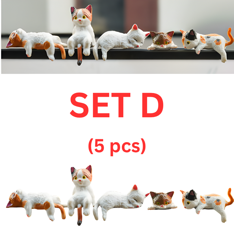DeskFigurines™ 1+1 GRATIS - Stilfuldt Søde Minimalistiske Katte Skrivebords Figurer Sæt