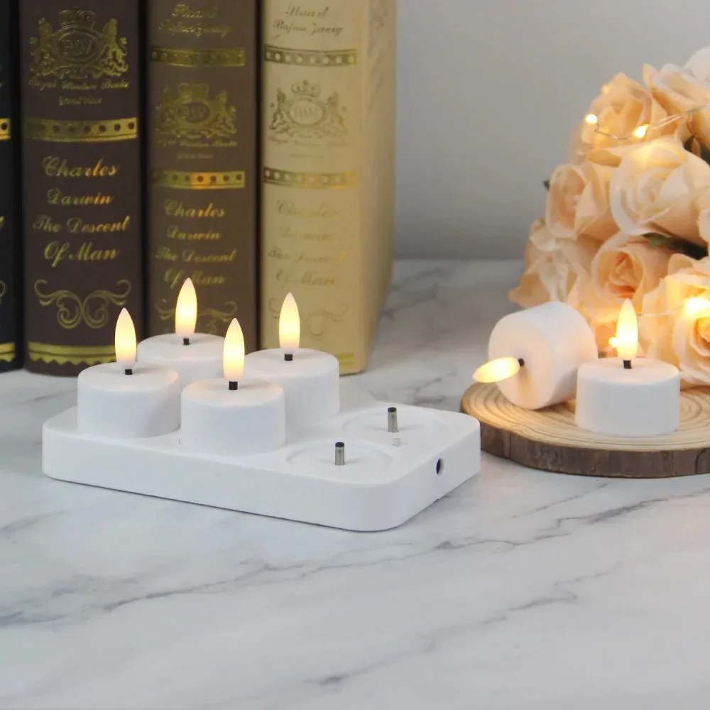 Ledsen™ CozyCandles: Genopladelige 3D Bærbare LED Te Hyggelige Stearinlys Lys