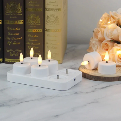 Ledsen™ CozyCandles: Genopladelige 3D Bærbare LED Te Hyggelige Stearinlys Lys