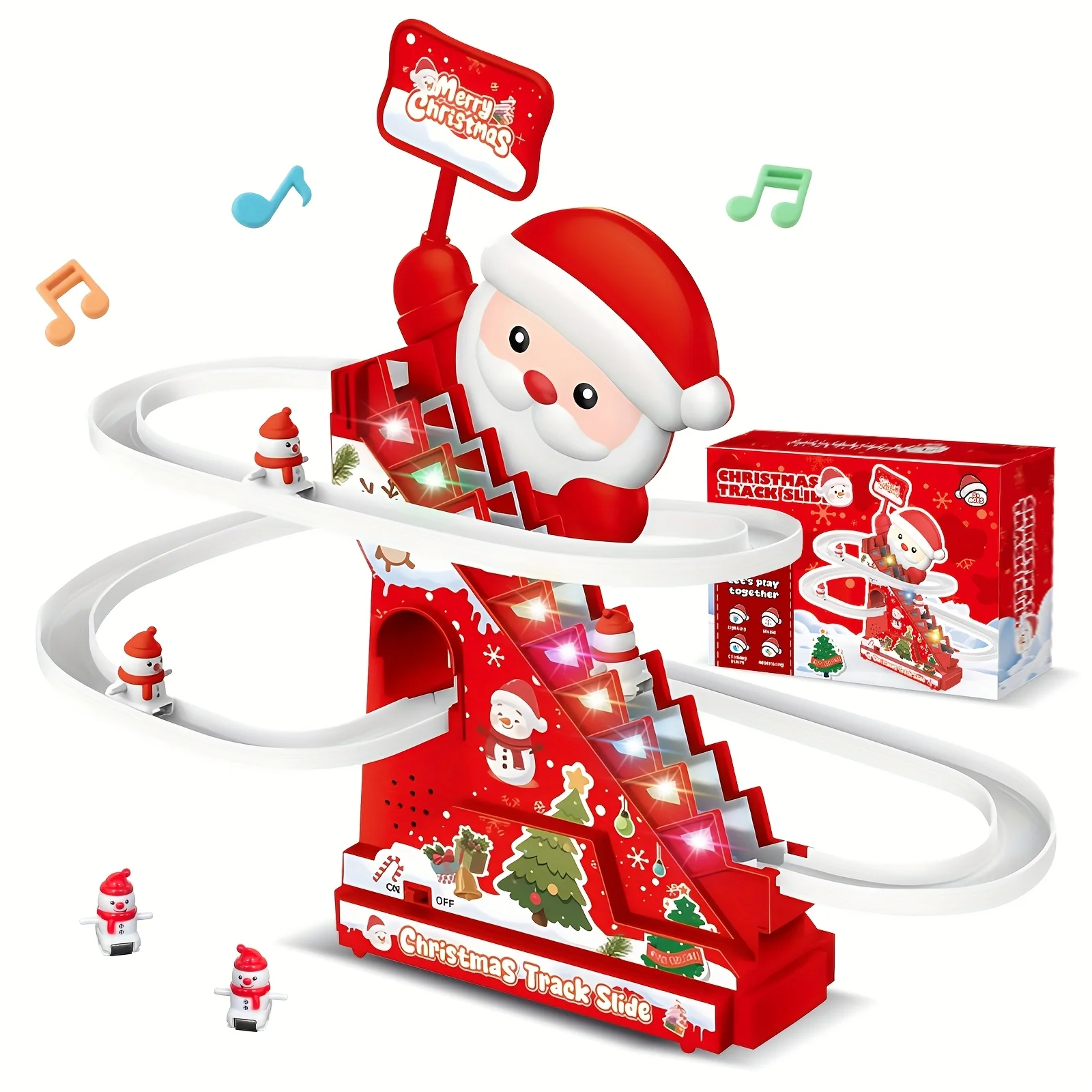 Kletshuts™ SantaSlide: Julenissen Klatring Og Racing Rutsjebane Spor Leketøy