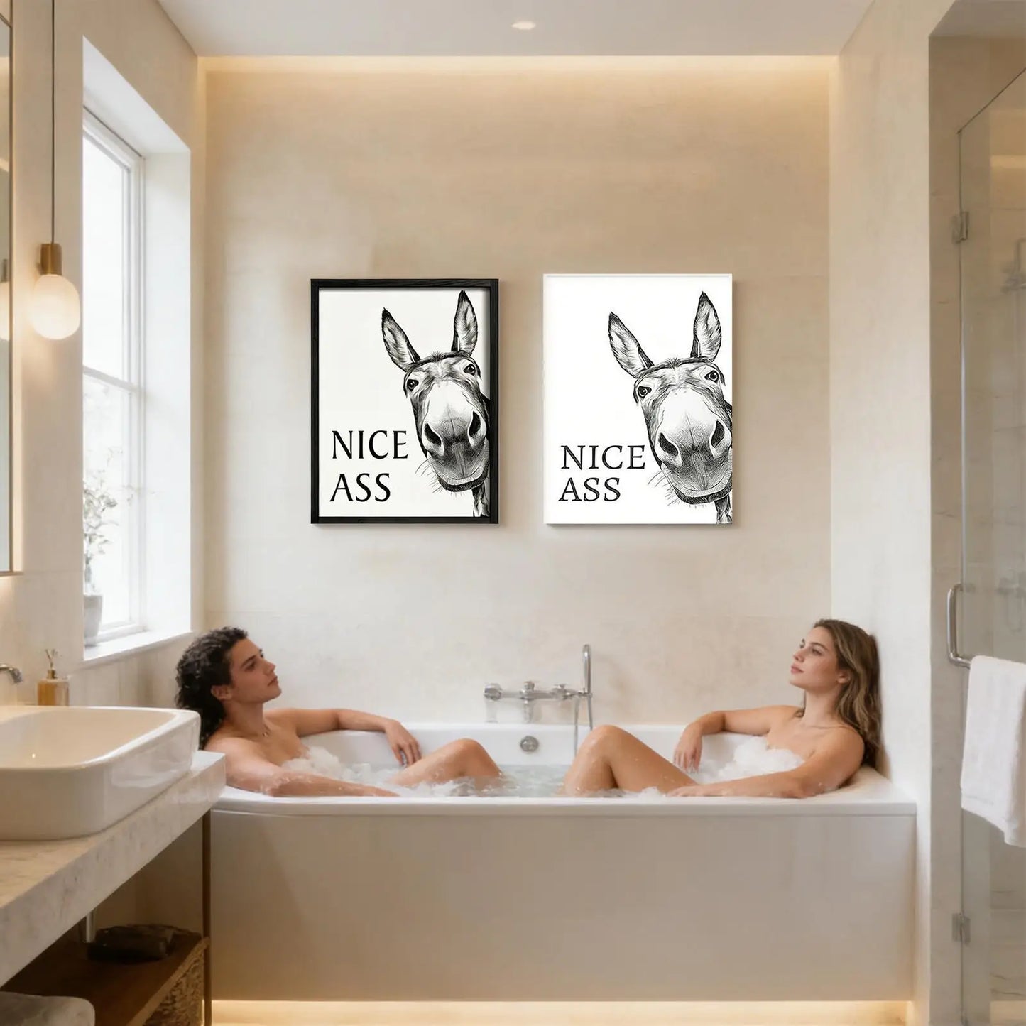 WallDecor 1+1 GRATIS: Moderne Legesyg Æsel Citater Vægdekoration