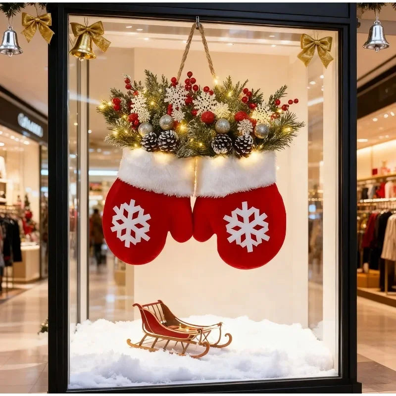 Ledsen™ ChristmasMitten: Utendørs LED Julevott Krans Dekorasjon