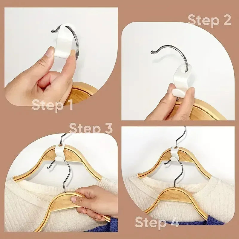 GlideHold® ClosetHooks: Plassbesparende Kaskade Skapskroker og Kleshengerforlenger