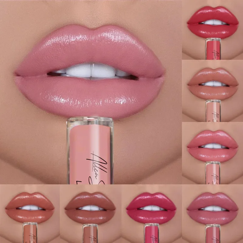 GlamGloss 6+6 GRATIS: Langtidsholdbar Cremeagtig Fugtgivende Glam Gloss Flydende Læbestift
