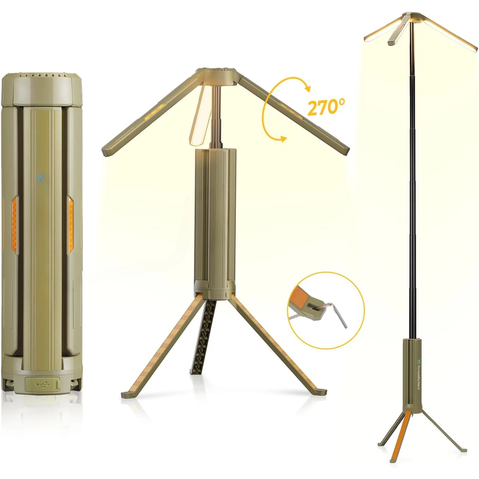 Ledsen™ CampingLamp: Uttrekkbar Høy kapasitet Oppladbar Utendørs Campinglampe