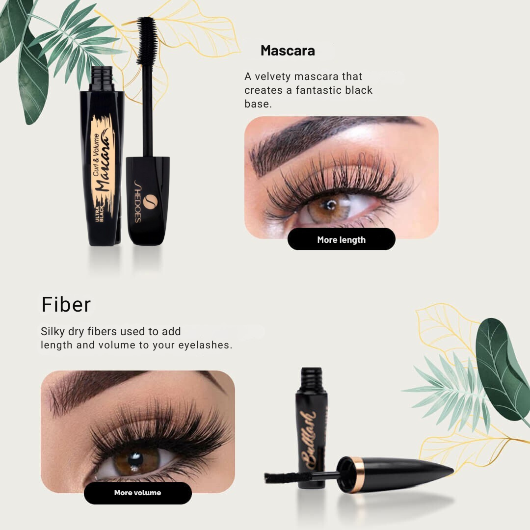 LashMascara 1+2 GRATIS: Ultra Svart Ekstra Volum Øyevippemascara
