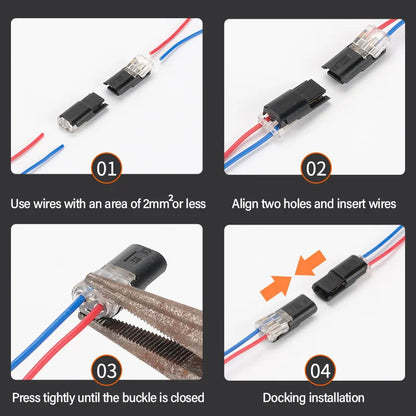 SolderlessConnector 10+10 GRATIS - Hurtigt Sikker Forbindelse Loddefri Tråd Splejs Stik