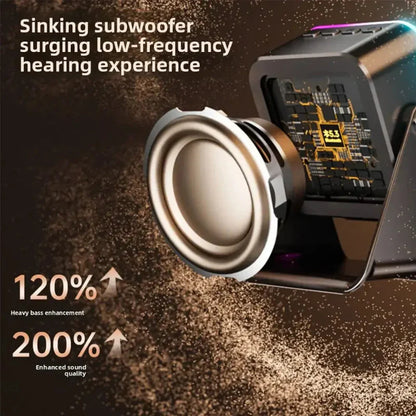 SoundCharge - Smart Bærbar Induktions Lyd Telefon Stand Oplader Og Højttaler