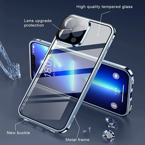 MagneticCase: Fuldt Beskyttende Dobbelt-Sidet Gennemsigtig Magnetisk Etui
