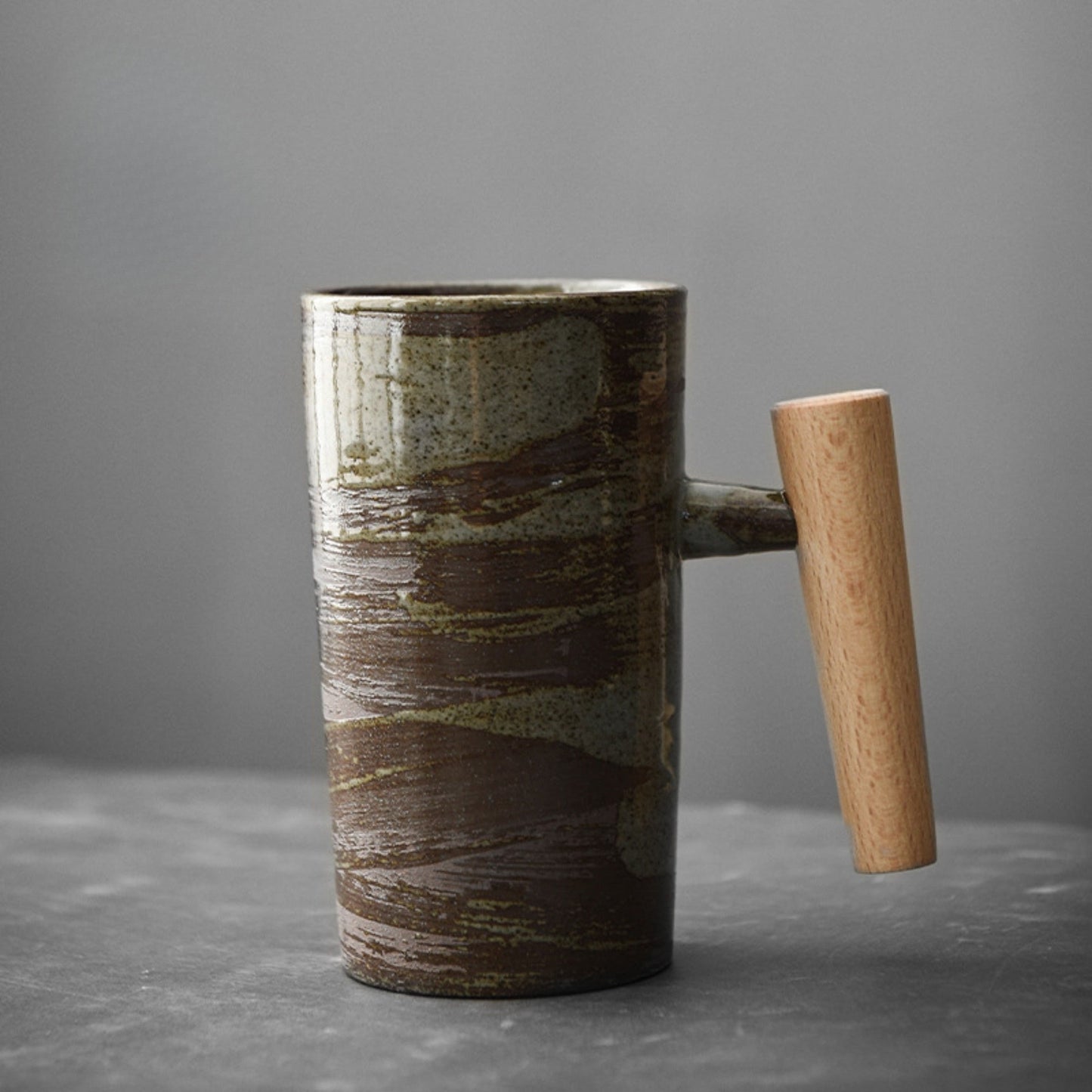 Globetrek° CeramicMug: Nordisk-Inspireret Sten Tekstureret Jord Håndværksmæssig Keramisk Krus