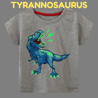 Icone™ DinoShirt: Barn Glød i Mørket Dinosaur T-skjorte