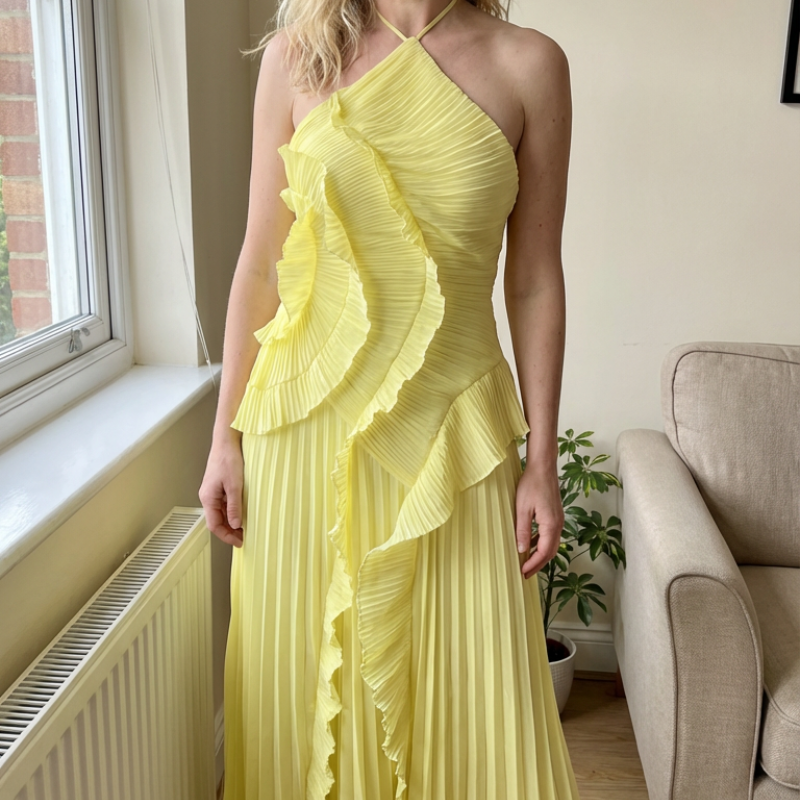 Icone™ RuffleDress - Elegant Stråleglans Luksus Ruffle Kjole