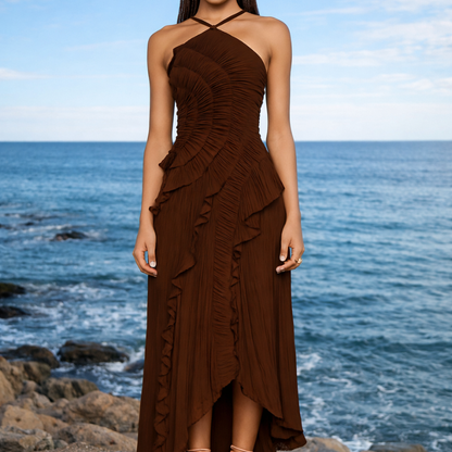 Icone™ RuffleDress - Elegant Stråleglans Luksus Ruffle Kjole