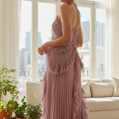 Icone™ RuffleDress - Elegant Stråleglans Luksus Ruffle Kjole