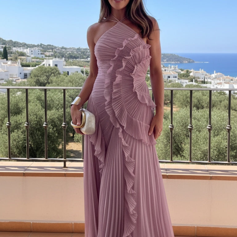Icone™ RuffleDress - Elegant Stråleglans Luksus Ruffle Kjole