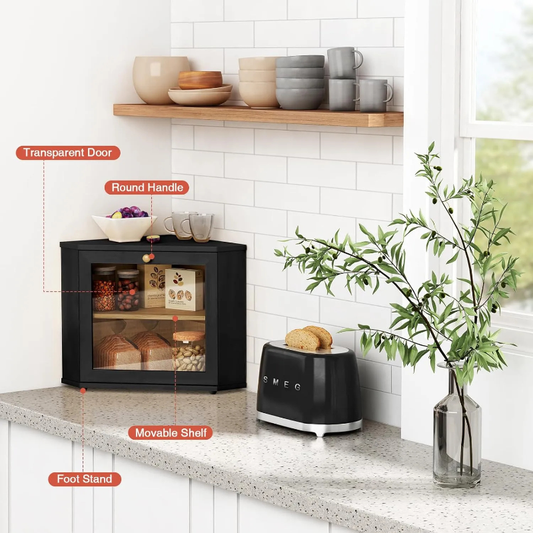 UltiFurni® CornerCabinet: Plassbesparende Smart Pantry Oppbevarings Hjørneskap