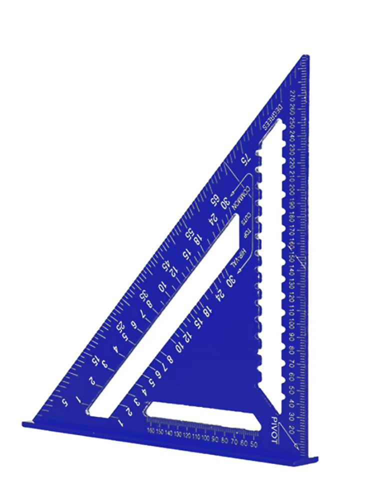 TriangleRuler - Aluminiumslegering Trekantlinjal Til Trebearbeiding