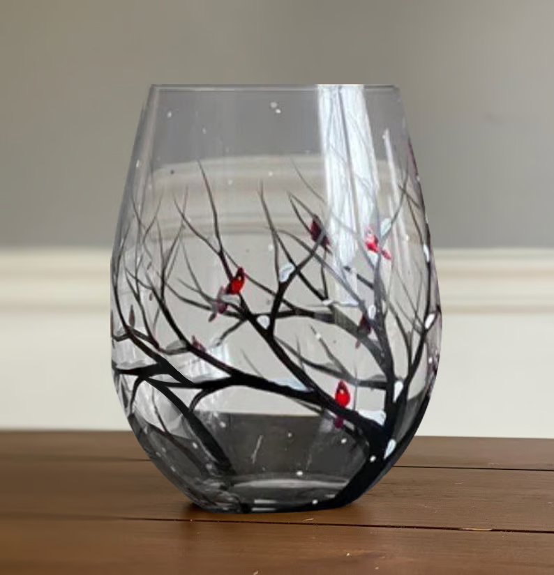 SeasonsGlass - Vinglass med fire årstiderstrær