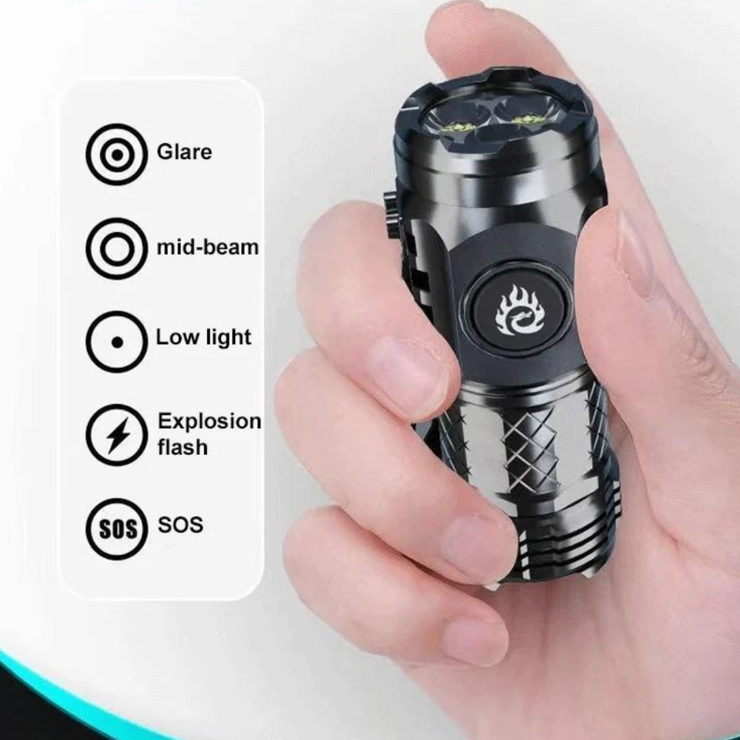 MiniFlashlight - Mini Tre-øyet Super Power Lommelykt